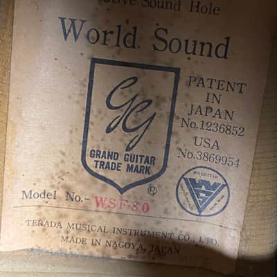 World Sound WSF-80 Terada Grand Guitar Relative Sound Hole! MIJ! Rare! image 11