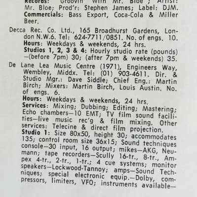 1971 Sound Techniques console (Original CTS Wembley Studio 1) image 18