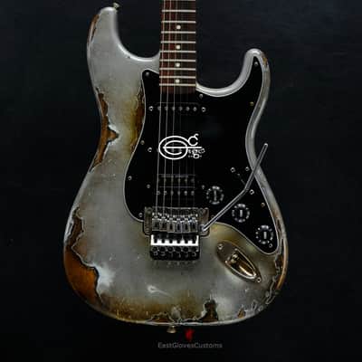 Fender Stratocaster HSS Terminator Metallic Silver Floyd Rose Heavy Relic (RARE) image 11