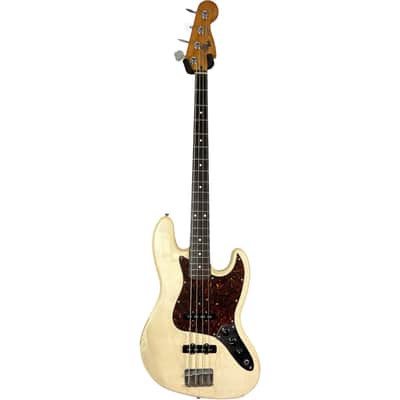 Fender Squier Series Jazz Bass - CS MOD - Vintage White image 3