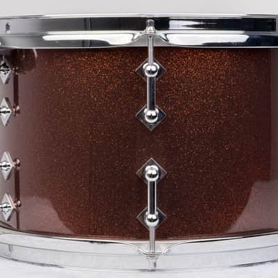 Craviotto 20/12/14/5.5x14" Solid Poplar Shell Drum Set - Copper Sparkle Lacquer image 17
