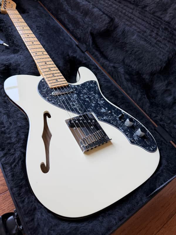 2013 Fender American Deluxe Telecaster Thinline - Olympic White
