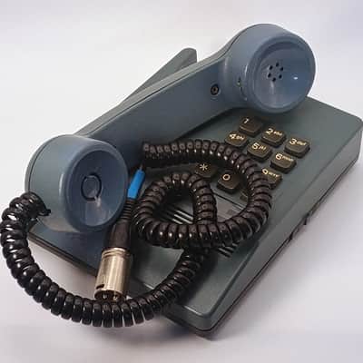 Custom Lo-Fi Telephone Microphone - NT Harmony 1980’s Phone Mic - Blue w/ Base imagen 2