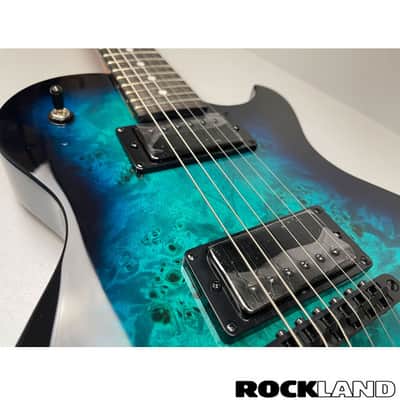 Schecter Solo II Standard Ocean Blue Burst Burl image 6