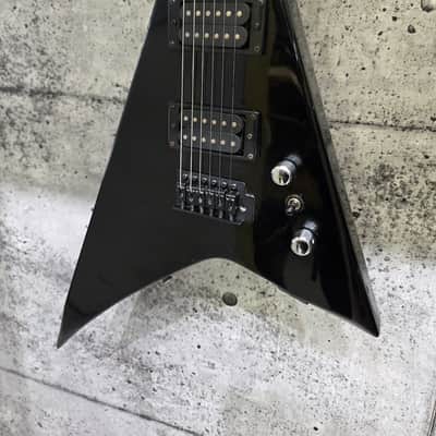 Jay Turser Flying V V-2 Electric Guitar 2000's - Glossy Black image 2