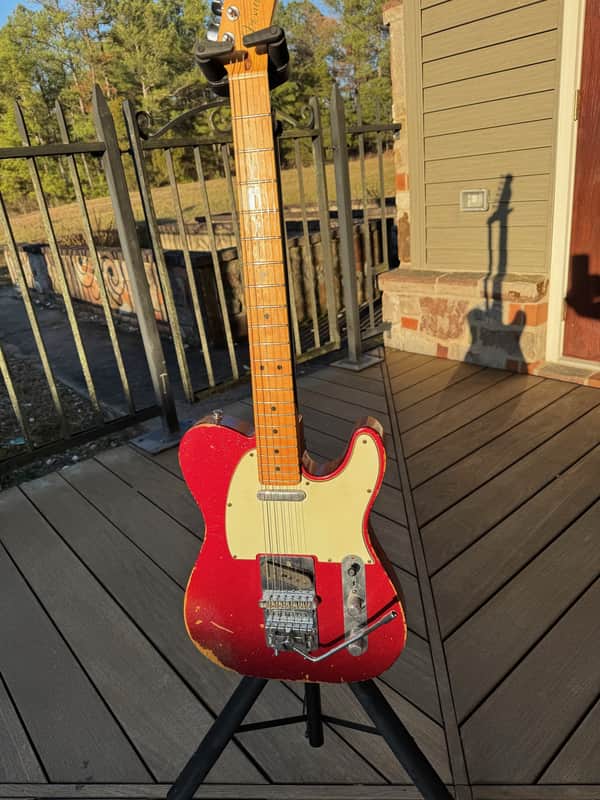 Fender Telecaster Sparkle Red Heavy Relic Custom Shop 2008 with Stetsbar Tremolo Tail Piece Sparkle Red image 1