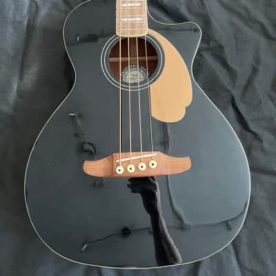 Fender Kingsman Electro-Acoustic Bass Guitar, Jetty Black, Used image 2