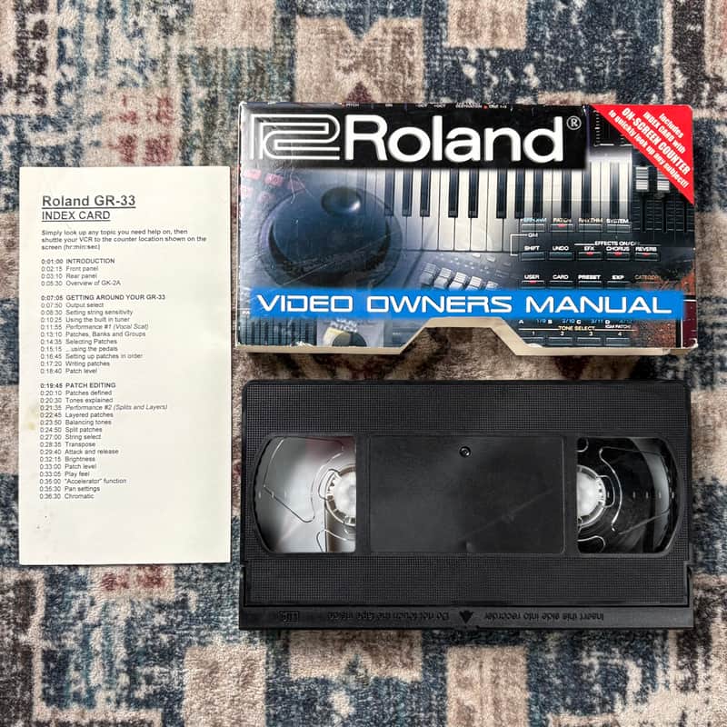 Roland GR-33 VHS Video Owners Manual w/ Time Stamps! image 1