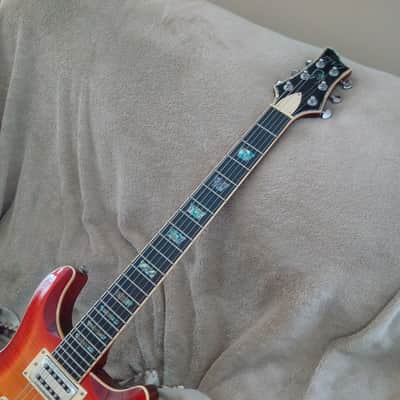 RWG Raven West Guitars RG450 PRS Style 2000 ish - Cherry Sunburst Flame image 3