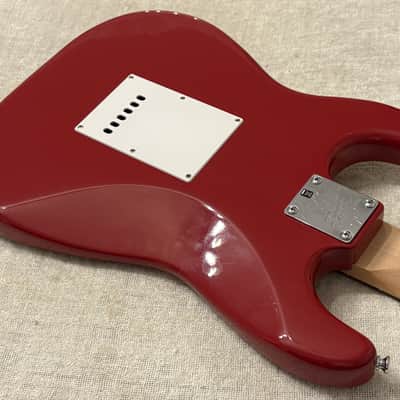 2014 Squier Bullet Stratocaster Red Rosewood Fretboard Maple Neck No Skunk Stripe / 8 Screw Pickguard image 17