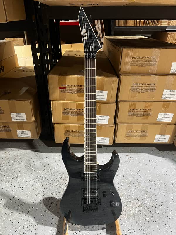 ESP LTD M-200FM Electric Guitar - See Thru Black image 1