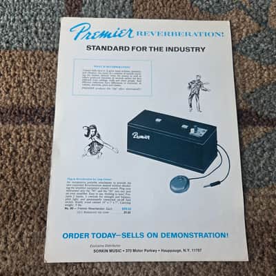 Vintage 1960's Premier Reverberator and PS-14 Sound System Flyer! image 1