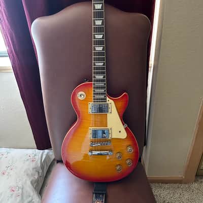 2014 Epiphone 1960 Les Paul Standard Tribute Plus - Cherry Sunburst image 1