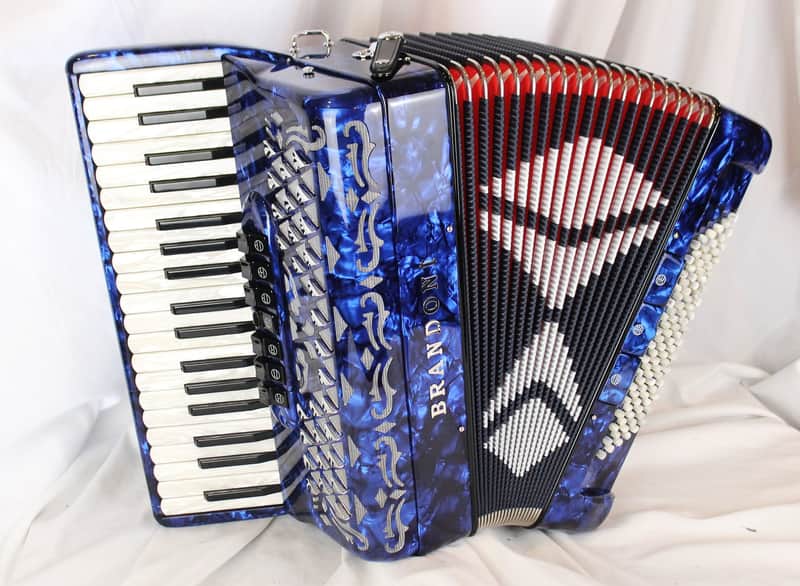NEW Sapphire Gold Brandoni 75C Classic Piano Accordion LMM 37 96 image 1