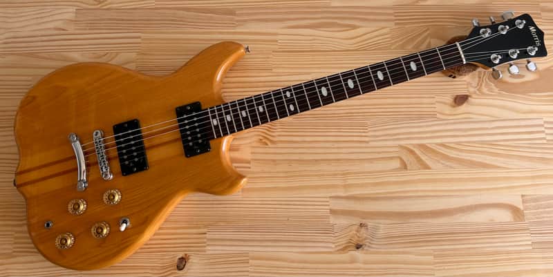 Morris Double Cutaway HH Alembic Clone 1970s 1980s - Natural Transparent in Excellent Condition with Brown Vinylex Gigbag image 1