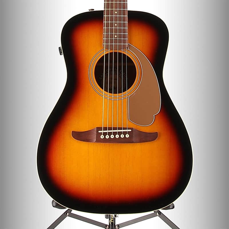 Fender Malibu Player, Walnut Fingerboard, Gold Pickguard, Sunburst (RP) image 1