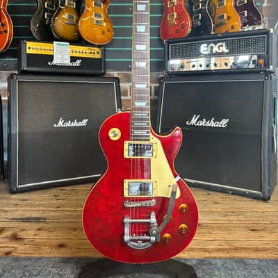 Epiphone Les Paul w/ Bigsby Transparent Red 1997 Electric Guitar image 1