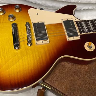 NEW! Gibson Les Paul 60's Standard Iced Tea - Left Handed - Authorized Dealer - Beautiful Flame Maple Top - 10.1 lbs - G07354 image 9