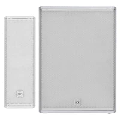 RCF NXL 14-A W Compact White Column Speaker with 18" Subwoofer Package image 1