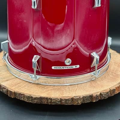 Remo Bravo 13x11" Floor Tom Acousticon R - 1990s - Deep Red Quadura image 4