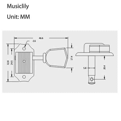 Musiclily 3+3 Deluxe Vintage Guitar Tuning Pegs Keys Machines Heads Tuners Kluson Style,Chrome image 2
