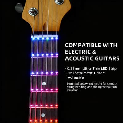 25.5" Smart Guitar Fretboard LED Strip Light SCT-86 for Party/Christmas/Festival/Performance/Live Streaming 6 Stage Lighting Mode &12 Scale Learning Guitar Mode image 3
