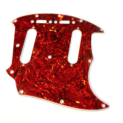 Celluloid Tortoise Tortoiseshell Wide Bevel Pickguard for Squier Classic Vibe '60's Mustang image 1