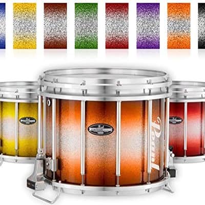 Pearl Championship CarbonCore Varsity FFX Marching Snare Drum Burst Finish 14 x 12 in., Green Silver (FFXCC1412/A969) image 1