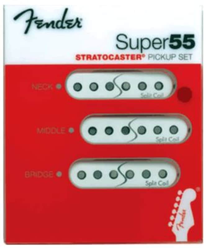 Fender SUPER55 SPLIT COIL Stratocaster-Set, staggered, Strat sound, but hum free - 2010s image 1