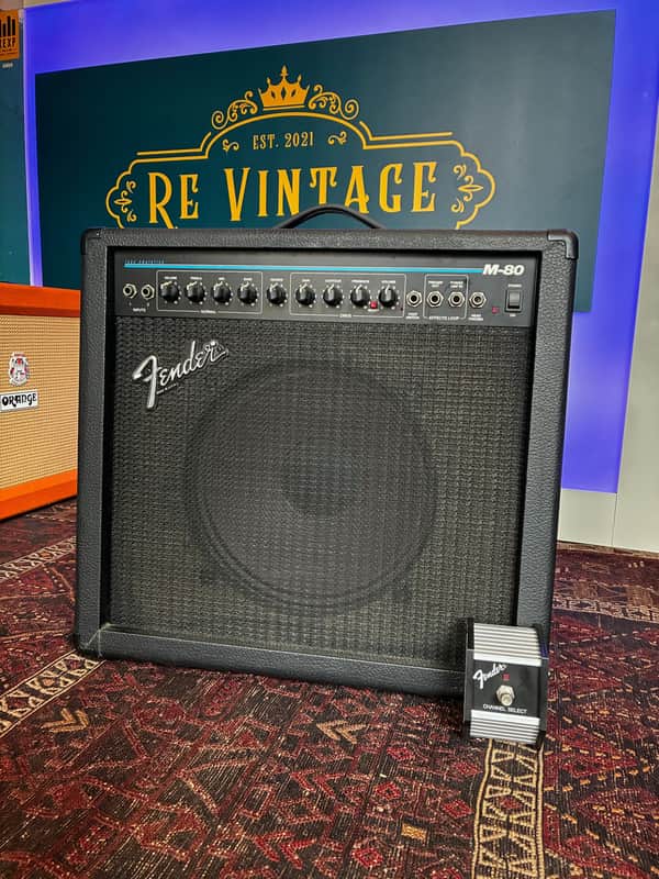 Fender M-80 2-Channel 80-Watt 1x12" Solid State Guitar Combo 1991 - 1994 - Black Tolex image 1