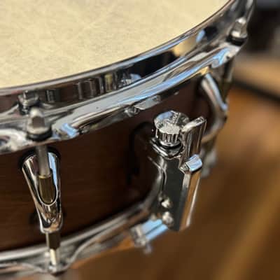 **Rare** Pearl Sensitone 15x5 African Mahogany Baritone Snare - Natural Mahogany Satin image 6