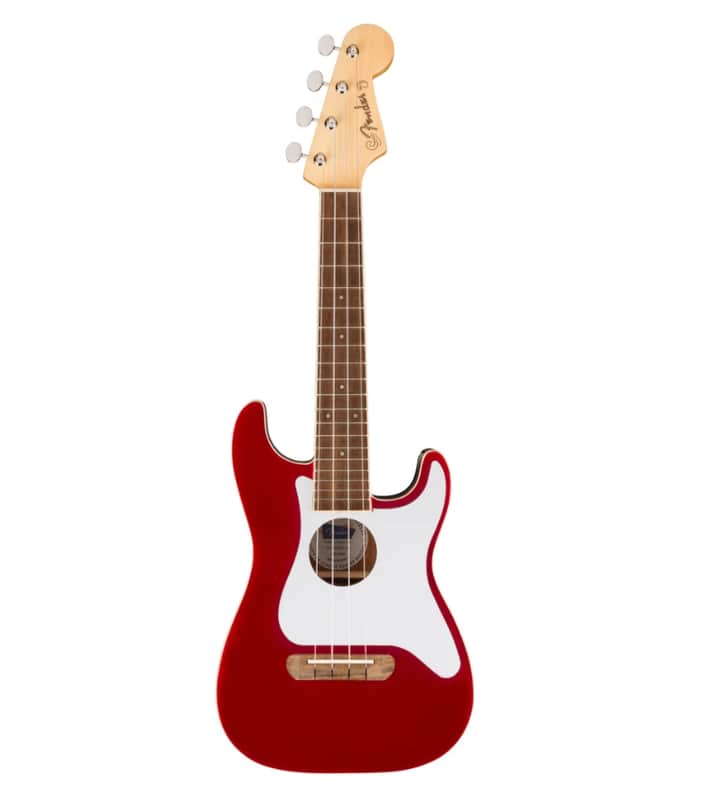 Fender Fullerton Strat Uke, Walnut Fingerboard, White Pickguard Candy Apple Red #0970523509 image 1