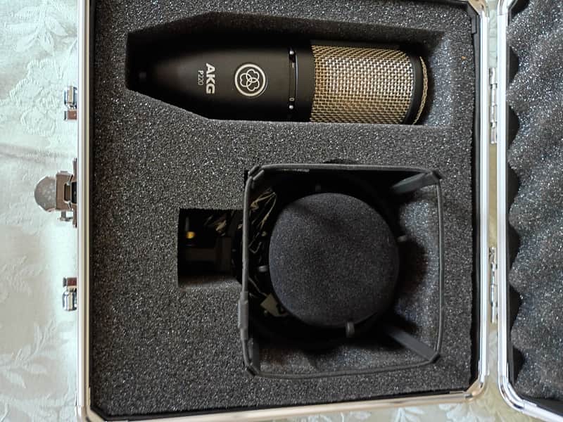 AKG P220 Large Diaphragm Cardioid Condenser Microphone 2010s - Black image 1