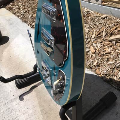 Teisco Crescendo 1960's Blue/Sparkle Teardrop Vintage - Rare image 6
