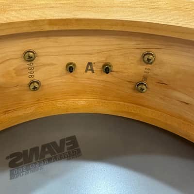 DW/Craviotto 14" x 5.5" Solid Shell Snare Drum 1995 - Natural w/ Gold Hardware I781820-U-1024D image 10