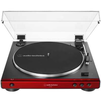 Audio-Technica #AT-LP60X-RD - Fully Automatic Belt-Drive Turntable/Record Player, Red image 2
