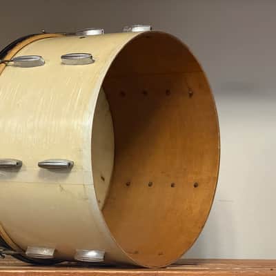 1940's Gretsch 24" BroadKaster White Marine Pearl 14x24 Bass Drum 3-ply image 15