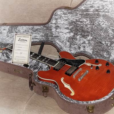 Eastman T59/TV-AMB Amber Semi-Hollowbody Electric Guitar image 25