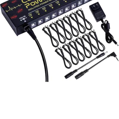 Caline CP206 Pedal PWR Supply Isolated PWR Supply 12-Outputs Noiseless CP-206 Fully Isolated pedalboard power supply image 8