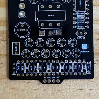 Pedal PCB  Simulcast pcb Clone Broadcast Fuzz overdrive diy by pedal PCB USA + transformer  2020 Pcb image 1