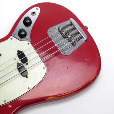 1966 Fender Mustang Bass - Dakota Red - Early First Run First Year Example! image 8