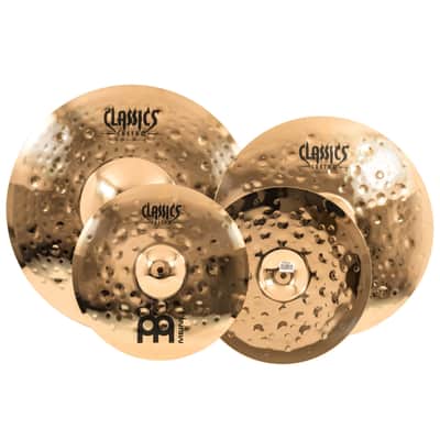 Meinl Cymbals CC-EM480 Classics Custom Extreme Metal Cymbal Set - 14" Hihat, 18" Crash, 20" Ride image 2