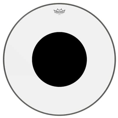 Remo Controlled Sound Top Black Dot Bass Drum Head 26"  CS-1326-10 - Clear image 1