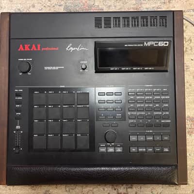 Akai MPC60 Black Custom / SCSI + LED Screen / Wooden Panels