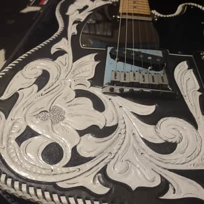 1997 Fender Telecaster American Standard w/Waylon Jennings-style Custom Leather Cover/Wrap & Hard Case image 5