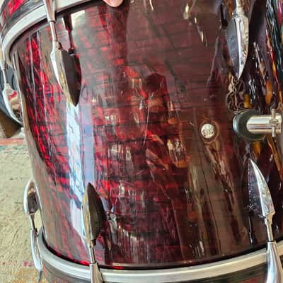 Sonor Teardrop 20-16-13-12" Drum Kit in Ruby Pearl 6-ply Beech image 3