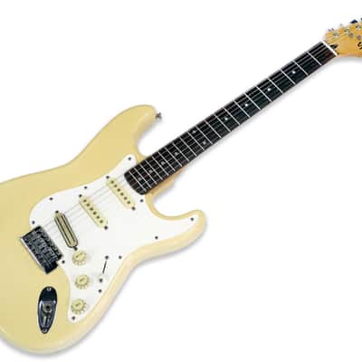 1994 Fender Korean Squier Stratocaster Standard Vintage White image 1