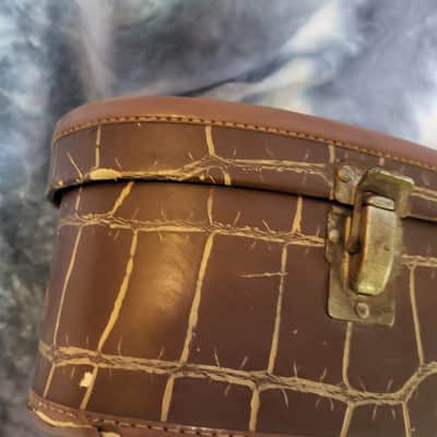 Vintage RARE 1955 Gibson ES 335 ES 175 Soft Shell Electric Guitar Case Alligator Print image 3