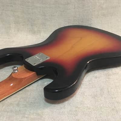 National EG467-2B / Silvertone 1490 Electric Bass 1960's Sunburst Japan + Case Super Clean! image 24