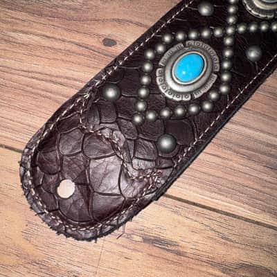 Carlino Orianthi turquoise chocolate leather strap 2026 - Chocolate image 6